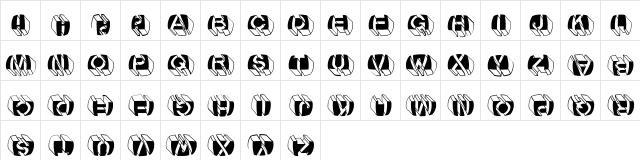 LetterBuildingsRoundContrast Regular  glyph index