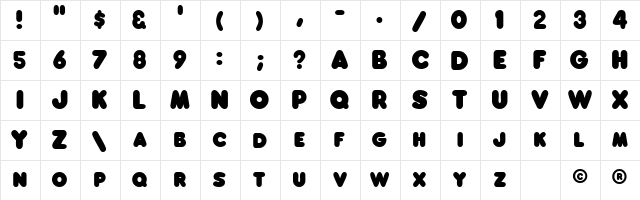 DunkinSCapsSSK Bold  glyph index