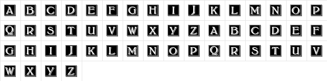 BoltonDropCaps Regular  glyph index