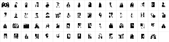 Reggae Greatests Regular  glyph index