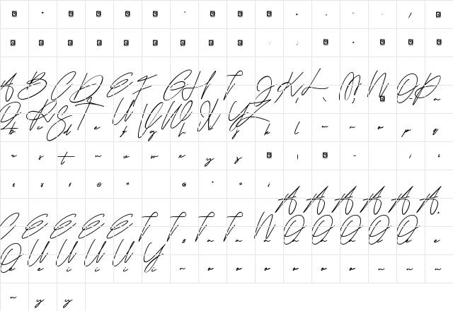 The Scientist Regular  glyph index