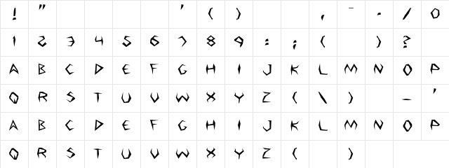 Argosy Regular  glyph index