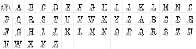 LMS Stef's Texas Friend Regular  glyph index