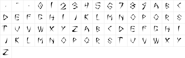 One Smear Regular  glyph index