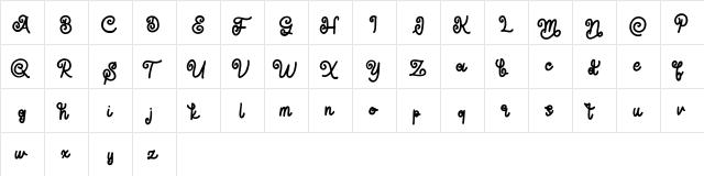 Butter Fly FREE Regular  glyph index