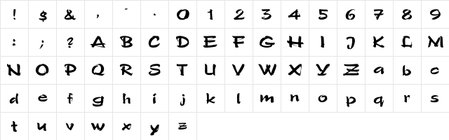 Polo-SemiScript Wd Regular  glyph index