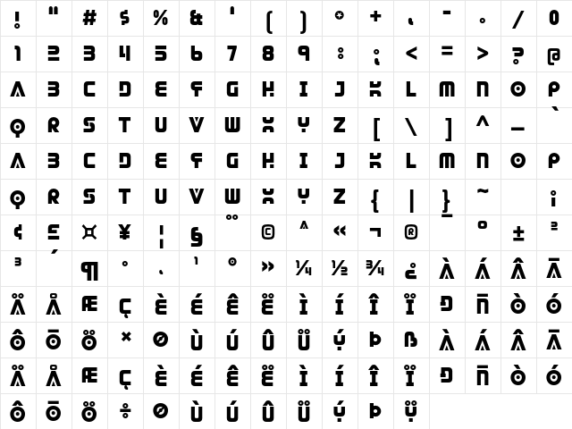 Dendritic Voltage Regular  glyph index