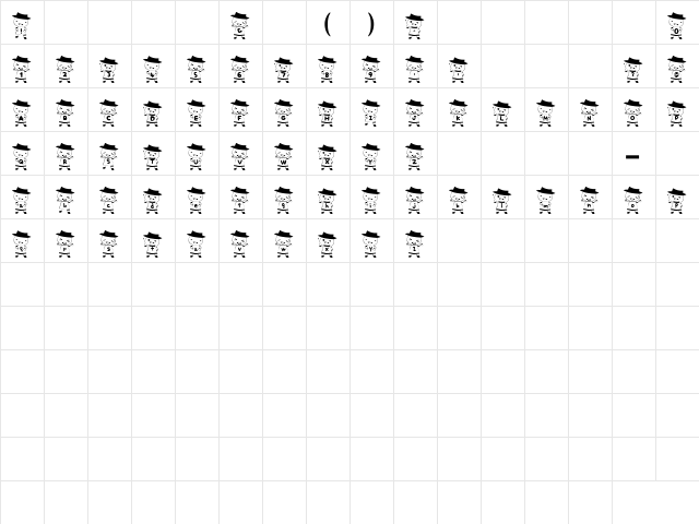 oji-san Font Regular  glyph index