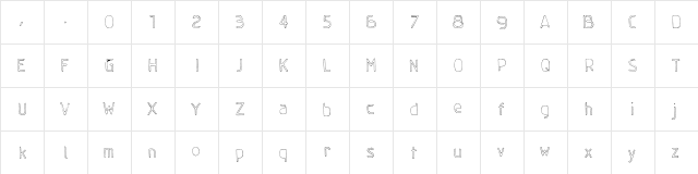 Gumball Sample Regular  glyph index