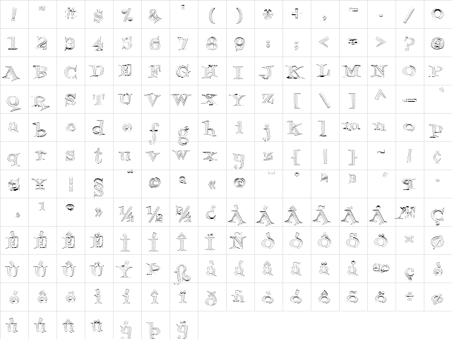 Fontdinerdotcom Jazz Light Light  glyph index