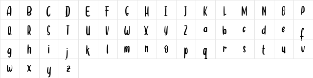 One_Heart Regular  glyph index