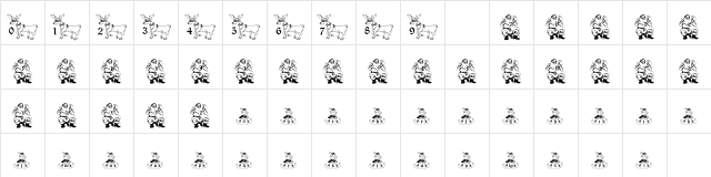 Santas List Regular  glyph index