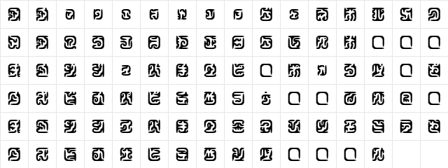 Z_tUBBA ZOUMOtSU  glyph index