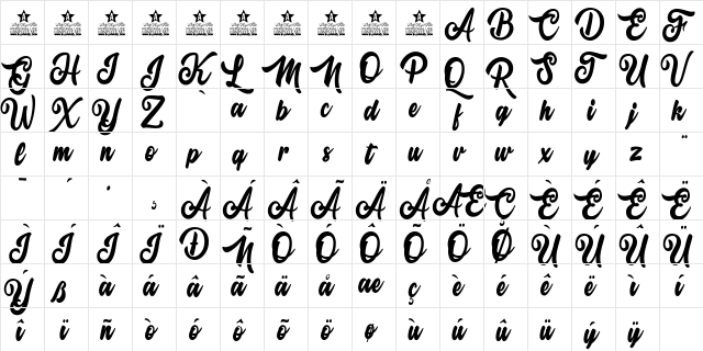 Antonine Personal Use Regular  glyph index