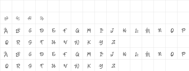 Cheese Fly Regular  glyph index