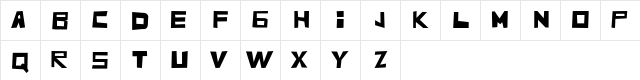 Noria regular  glyph index