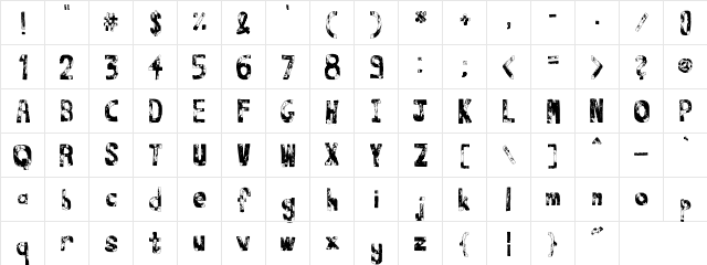 That's it! Regular  glyph index