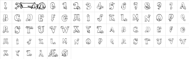 AlphaElephant Regular  glyph index