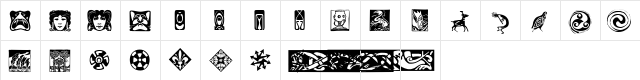 Artfonts Sampler Regular  glyph index
