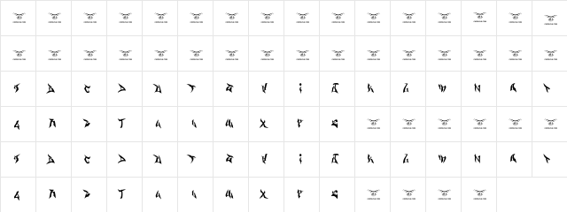 Gas Mask Warriors Regular  glyph index