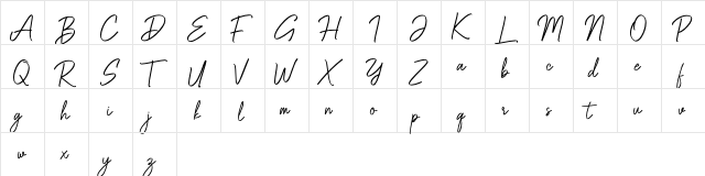 Blackpool Regular  glyph index