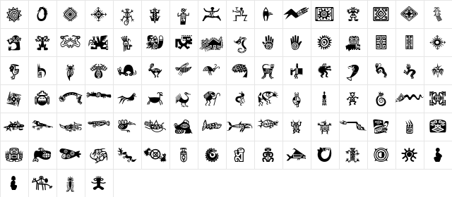 MiniPics LilAncients  glyph index