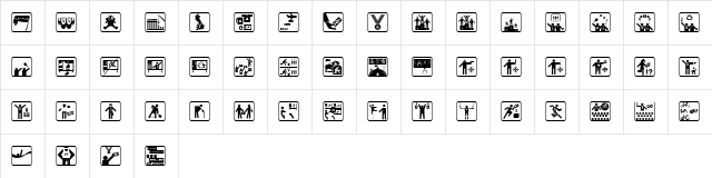 Olympukes Light Roman  glyph index