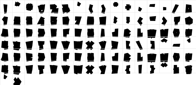 SPOOKY MONSTER BASE Regular  glyph index