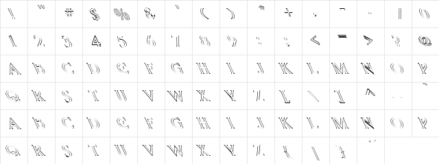 Patty 5 Regular  glyph index
