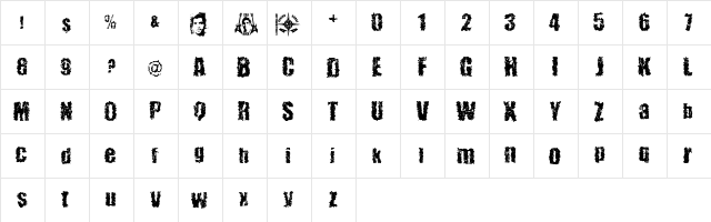 48ver lost Regular  glyph index
