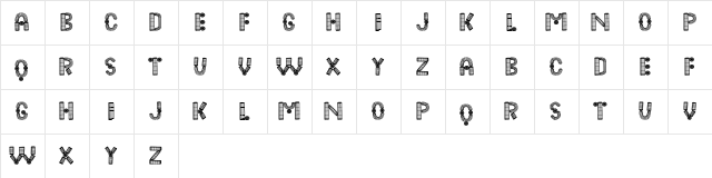 Object Regular  glyph index