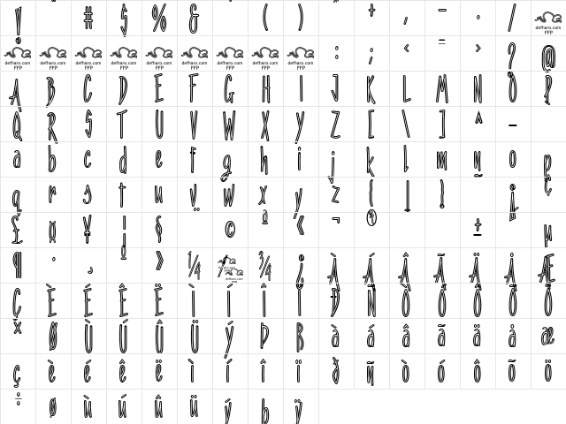Penitencia FFP  glyph index
