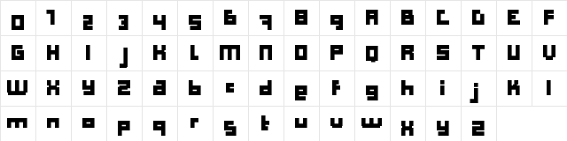 Computer Aid Bold  glyph index