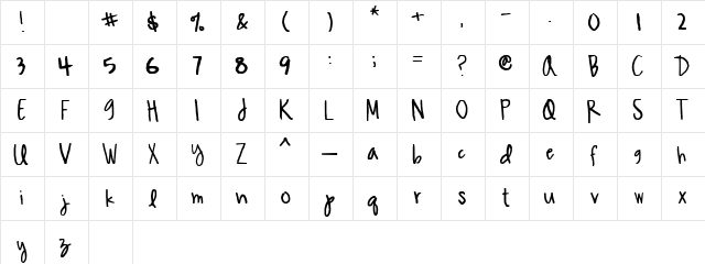 2Peas Yours Truly Regular  glyph index