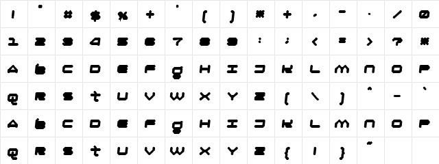 Oliray41 Italica  glyph index