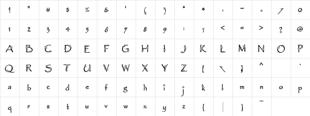 LD ForgetMeNot Regular  glyph index