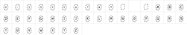 KR Clover Regular  glyph index