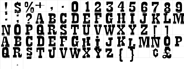 La Tequila Regular  glyph index