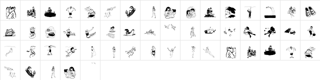 BeachBats Regular  glyph index