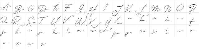 Raimond FREE Regular  glyph index