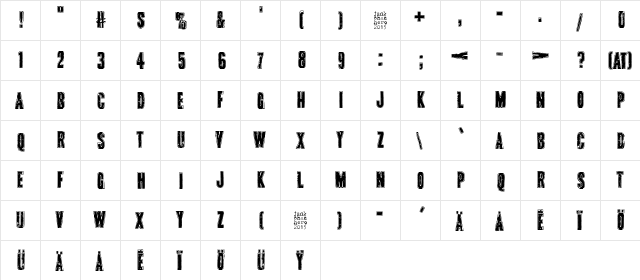 Pink T-shirt Regular  glyph index