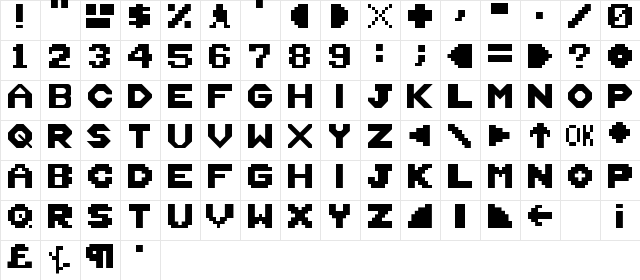 Wobble Board Regular  glyph index