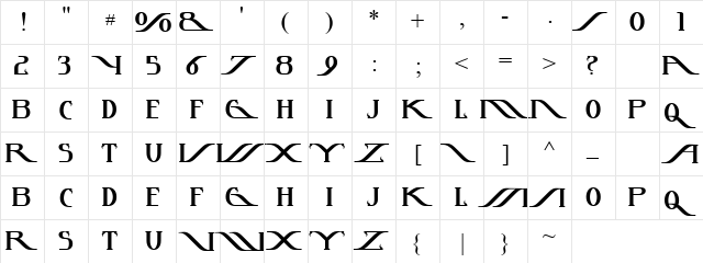 InstantTunes Regular  glyph index