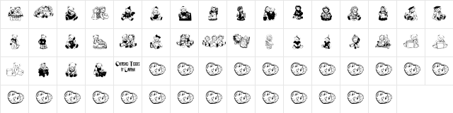 Cherished Teddies Ultra-expanded  glyph index