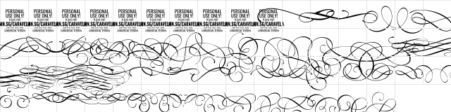 Caravela Swash PERSONAL USE Regular  glyph index