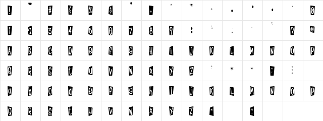 Waltts Regular  glyph index
