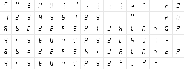 MyBlueRoom Regular  glyph index