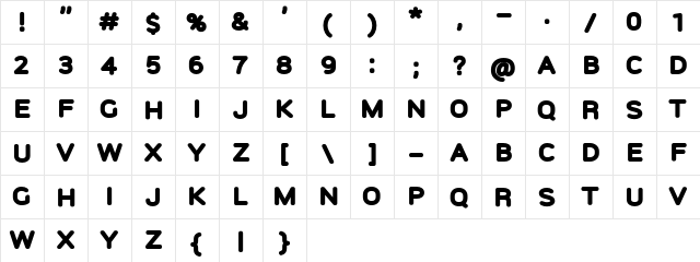 Figno Regular  glyph index