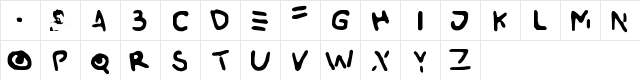 New Regular  glyph index