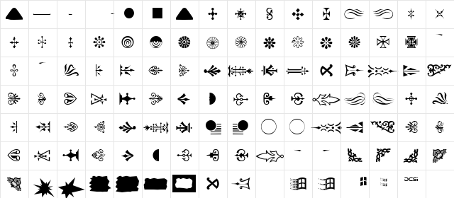 FFX Shapes Normal  glyph index